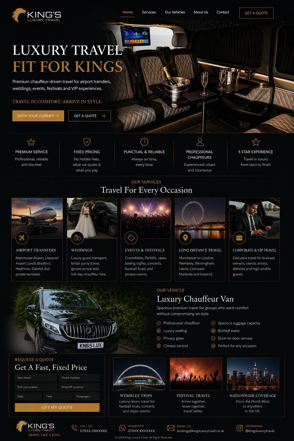 Kings Luxury Travel luxury chauffeur background